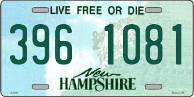 NH license plate 3961081