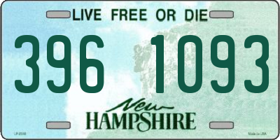 NH license plate 3961093