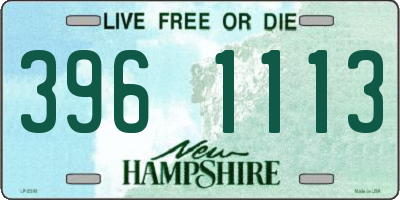 NH license plate 3961113