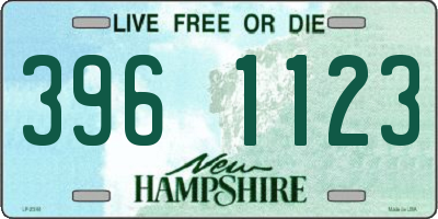 NH license plate 3961123