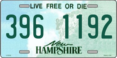 NH license plate 3961192