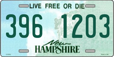 NH license plate 3961203