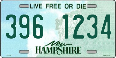NH license plate 3961234