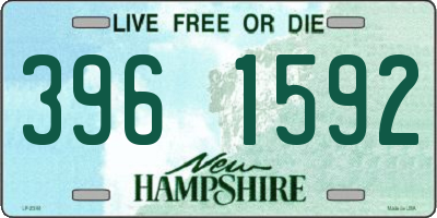 NH license plate 3961592