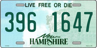 NH license plate 3961647
