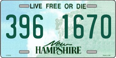 NH license plate 3961670