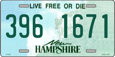 NH license plate 3961671