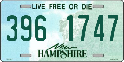 NH license plate 3961747