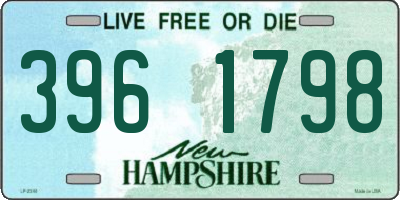 NH license plate 3961798