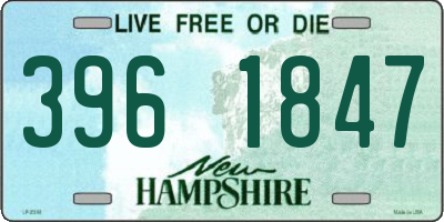 NH license plate 3961847