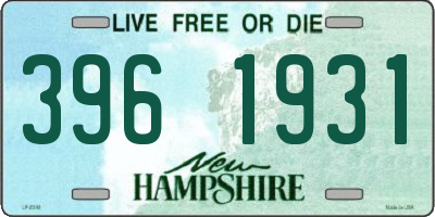 NH license plate 3961931