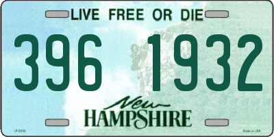 NH license plate 3961932