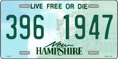 NH license plate 3961947