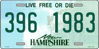 NH license plate 3961983