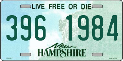 NH license plate 3961984