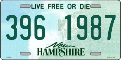 NH license plate 3961987