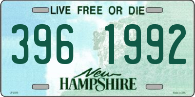 NH license plate 3961992