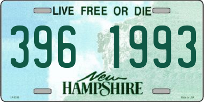 NH license plate 3961993