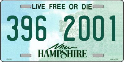 NH license plate 3962001