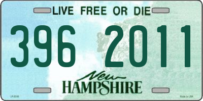 NH license plate 3962011