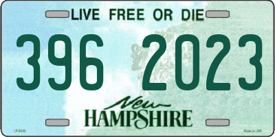 NH license plate 3962023