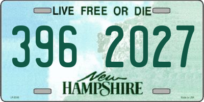 NH license plate 3962027