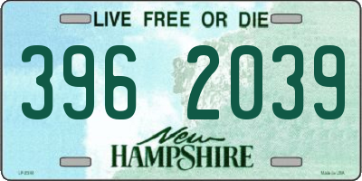 NH license plate 3962039