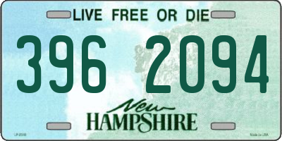 NH license plate 3962094