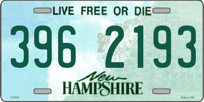 NH license plate 3962193