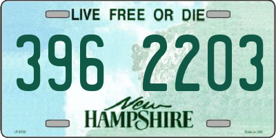 NH license plate 3962203