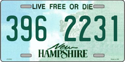 NH license plate 3962231
