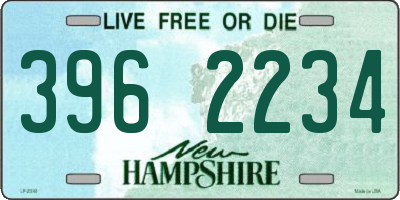 NH license plate 3962234