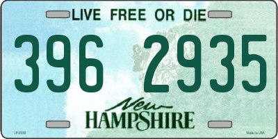NH license plate 3962935