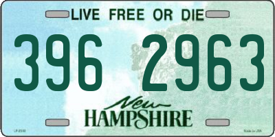 NH license plate 3962963