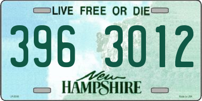 NH license plate 3963012