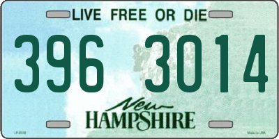 NH license plate 3963014