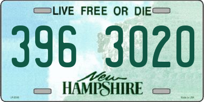 NH license plate 3963020