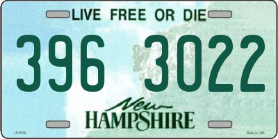 NH license plate 3963022