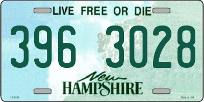 NH license plate 3963028