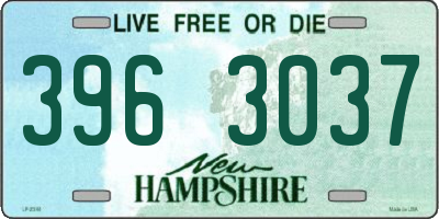 NH license plate 3963037