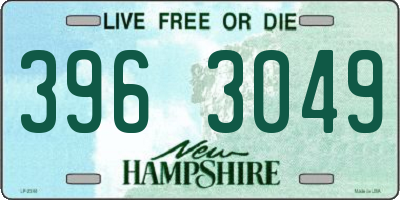 NH license plate 3963049
