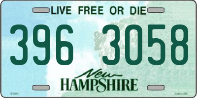 NH license plate 3963058