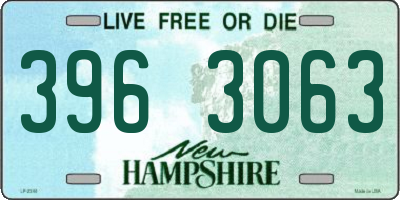 NH license plate 3963063