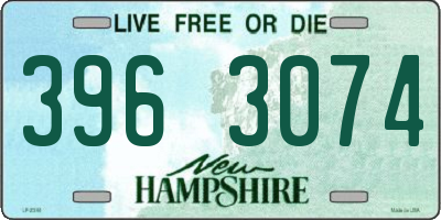 NH license plate 3963074