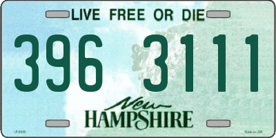 NH license plate 3963111