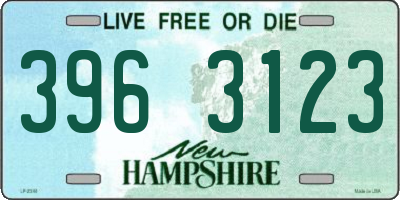 NH license plate 3963123