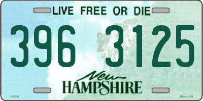 NH license plate 3963125