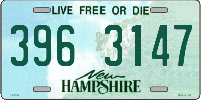 NH license plate 3963147