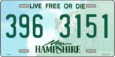NH license plate 3963151