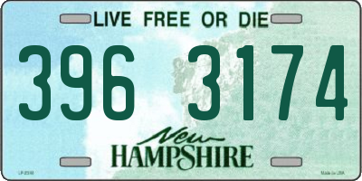 NH license plate 3963174